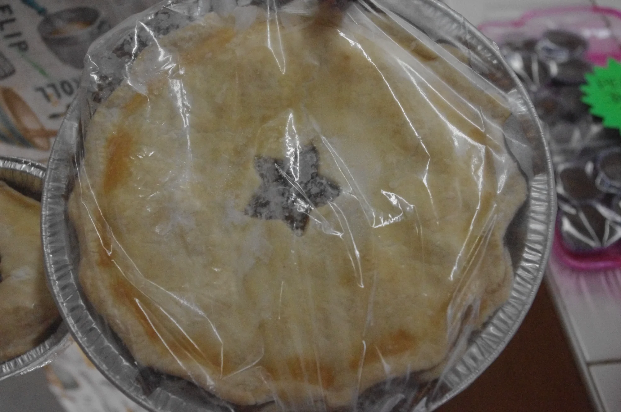 Kathy holding her famous meat pies